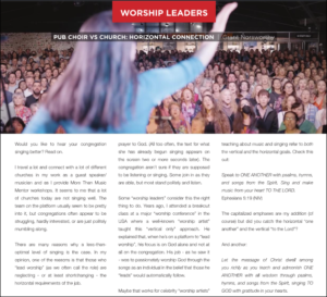 Worship Musician Magazine May 2023 Blog Pub Vs Church Grant Norsworthy