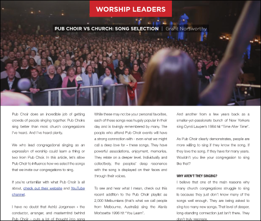 Song Selection Worship Musician Magazine June 2023