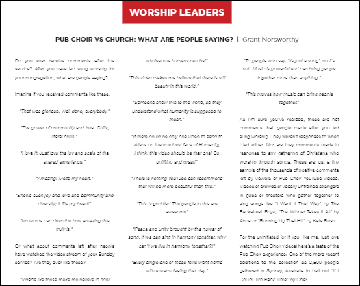 Song Selection Worship Musician Magazine August 2023