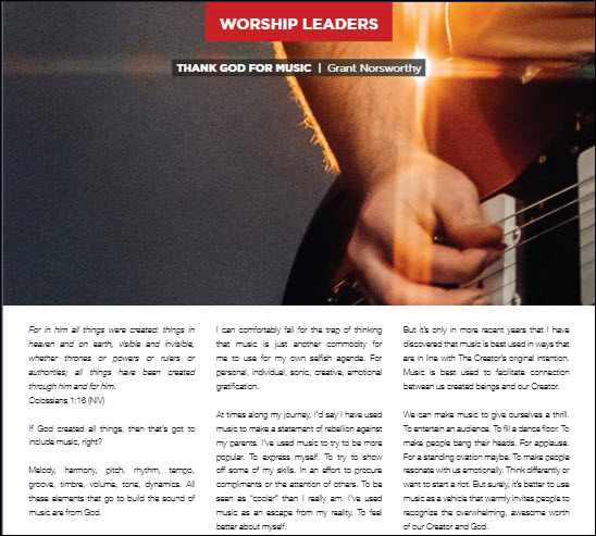 April WMM Thank God For Music Grant Norsworthy Blog